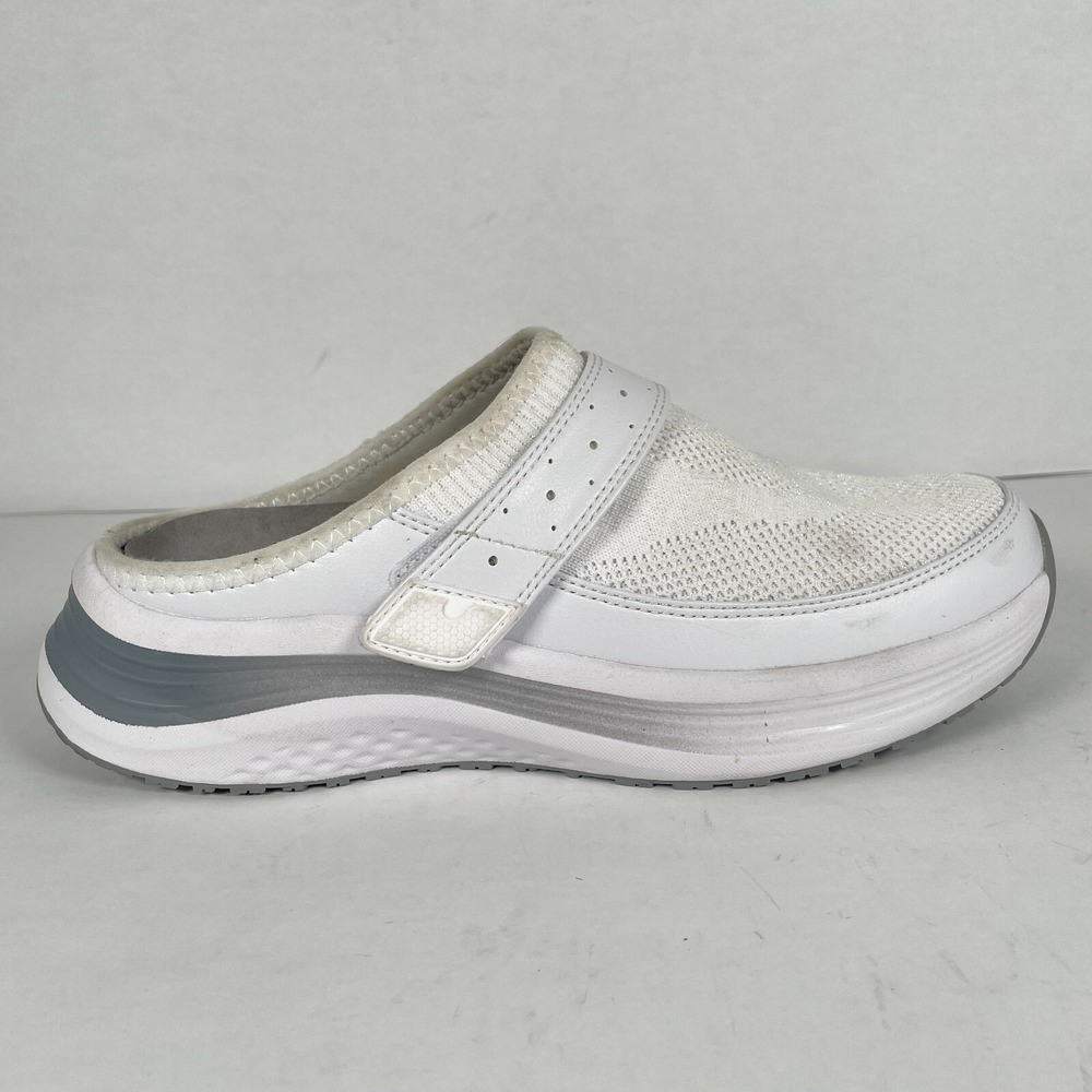 OrthoFeet Iris Mules Womens Size 7.5 B White Slip On Comfort Orthopedic Shoes